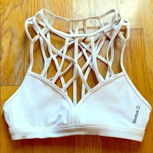 Strappy White Sports Bra